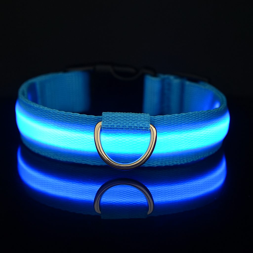 LED Veiligheids-Halsband voor Honden – Oplaadbaar & Verstelbaar