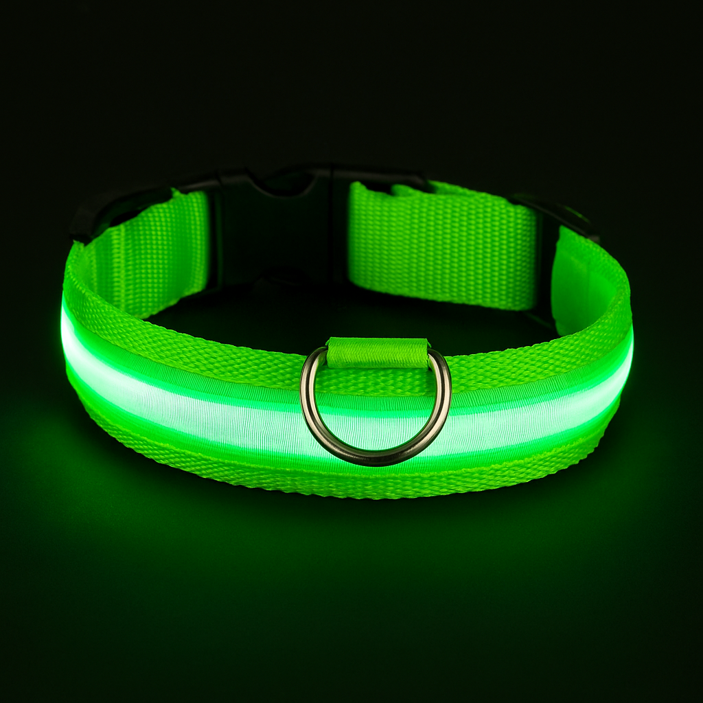 LED Veiligheids-Halsband voor Honden – Oplaadbaar & Verstelbaar