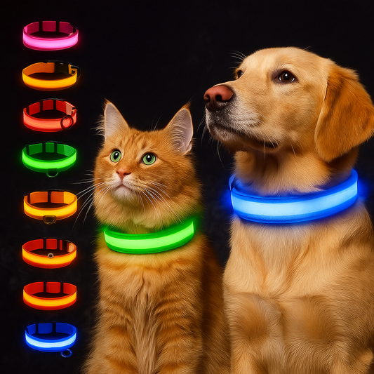 LED Veiligheids-Halsband voor Honden – Oplaadbaar & Verstelbaar